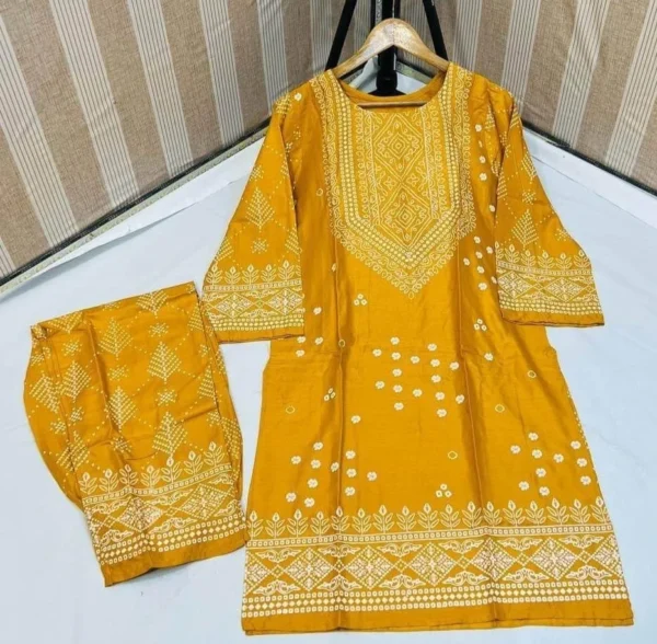 Smars Fashion Stitched New Chunri 2pc dress for women - Image 5