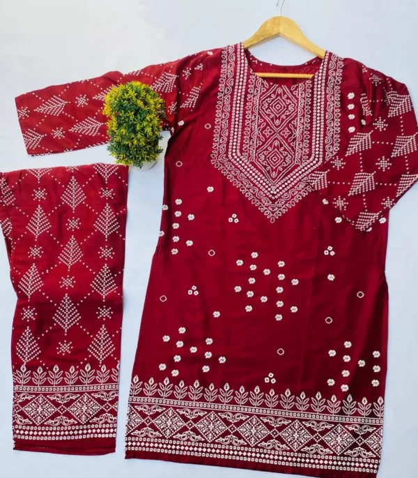 Smars Fashion Stitched New Chunri 2pc dress for women