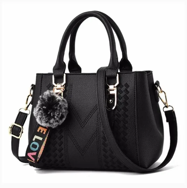 Embroidery Messenger Bags Women Leather Handbags Bags for Women Sac a Main Ladies hair ball Hand Bag - Image 13