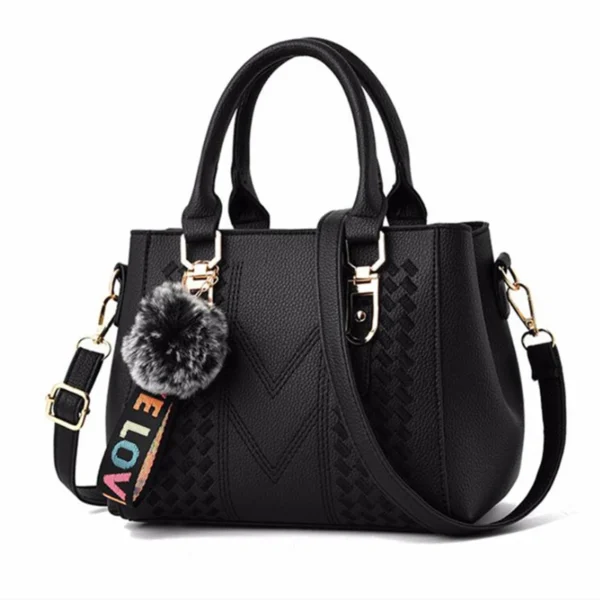 Embroidery Messenger Bags Women Leather Handbags Bags for Women Sac a Main Ladies hair ball Hand Bag - Image 24