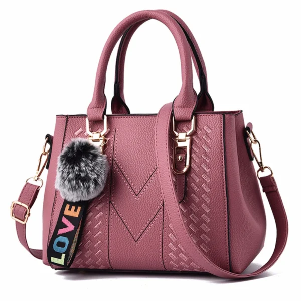 Embroidery Messenger Bags Women Leather Handbags Bags for Women Sac a Main Ladies hair ball Hand Bag - Image 32