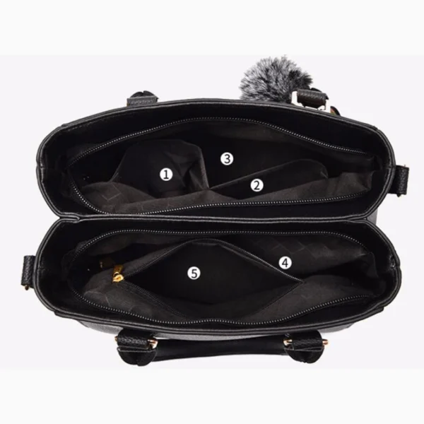 Embroidery Messenger Bags Women Leather Handbags Bags for Women Sac a Main Ladies hair ball Hand Bag - Image 28