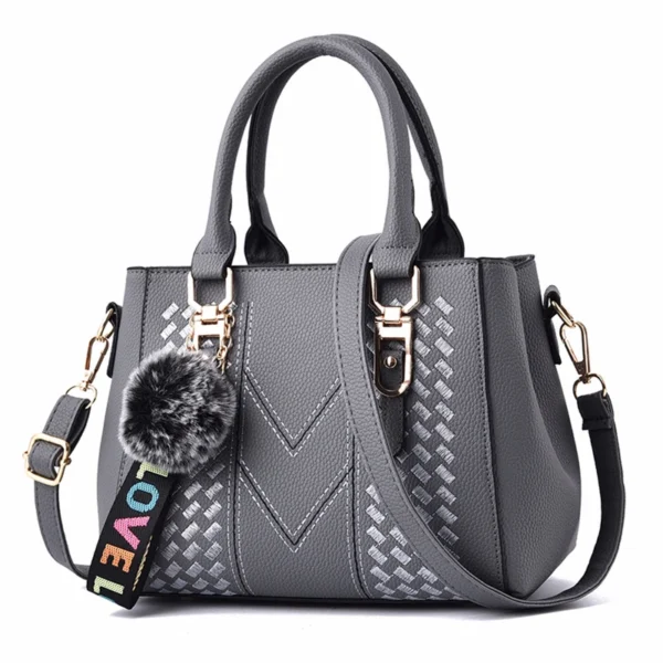 Embroidery Messenger Bags Women Leather Handbags Bags for Women Sac a Main Ladies hair ball Hand Bag - Image 34