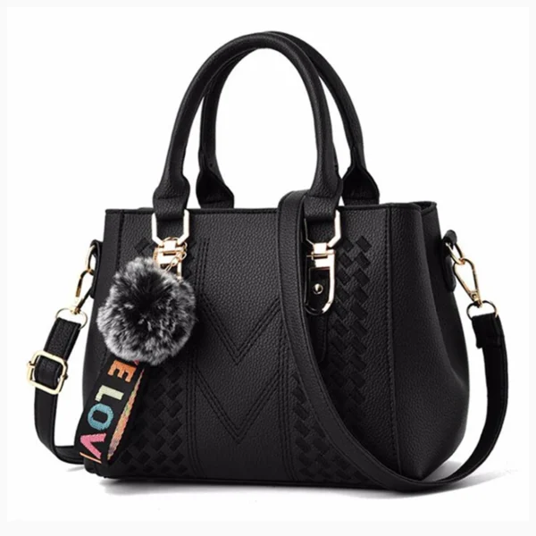 Embroidery Messenger Bags Women Leather Handbags Bags for Women Sac a Main Ladies hair ball Hand Bag - Image 30