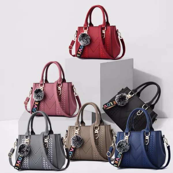 Embroidery Messenger Bags Women Leather Handbags Bags for Women Sac a Main Ladies hair ball Hand Bag - Image 36