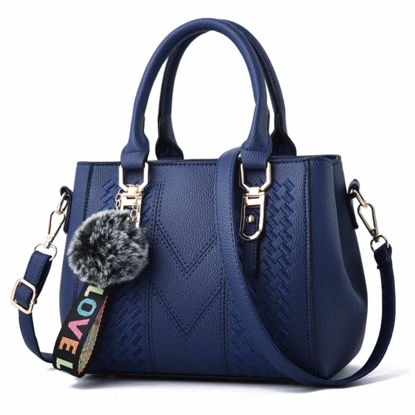 Embroidery Messenger Bags Women Leather Handbags Bags for Women Sac a Main Ladies hair ball Hand Bag - Image 35