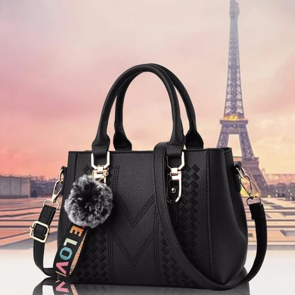 Embroidery Messenger Bags Women Leather Handbags Bags for Women Sac a Main Ladies hair ball Hand Bag - Image 20