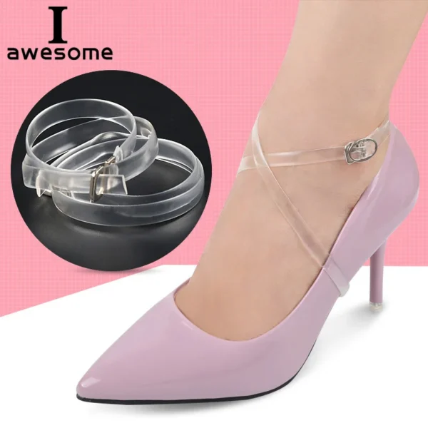 1 Pair Fashion Design High Quality Charm Women Convenient Silicone Detachable Shoes Belt Ankle Shoe Tie Lady Strap Lace Band