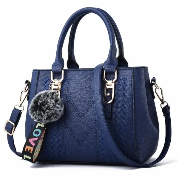 Embroidery Messenger Bags Women Leather Handbags Bags for Women Sac a Main Ladies hair ball Hand Bag - Image 12