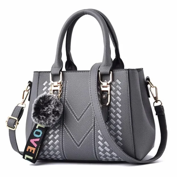 Embroidery Messenger Bags Women Leather Handbags Bags for Women Sac a Main Ladies hair ball Hand Bag - Image 15