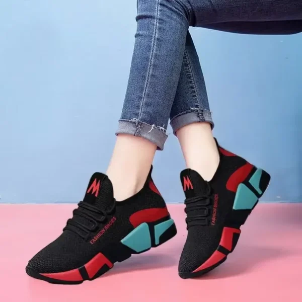 Fashionable and simple new women's shoes, comfortable women's shoes, spring and autumn lace-up comfortable light sports shoes - Image 9