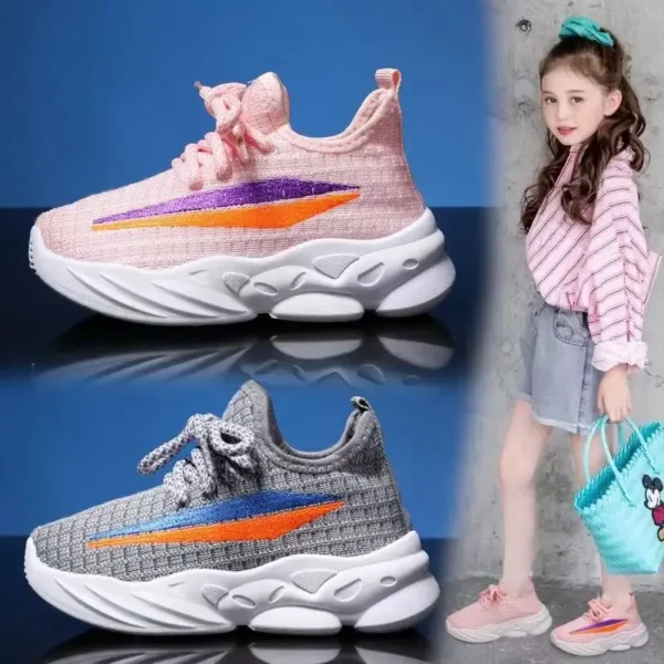 Kids Shoes  Boys Sneakers Breathable Knit Casual Running Shoes Lightweight Girls Casual Shoes little big kid - Image 2