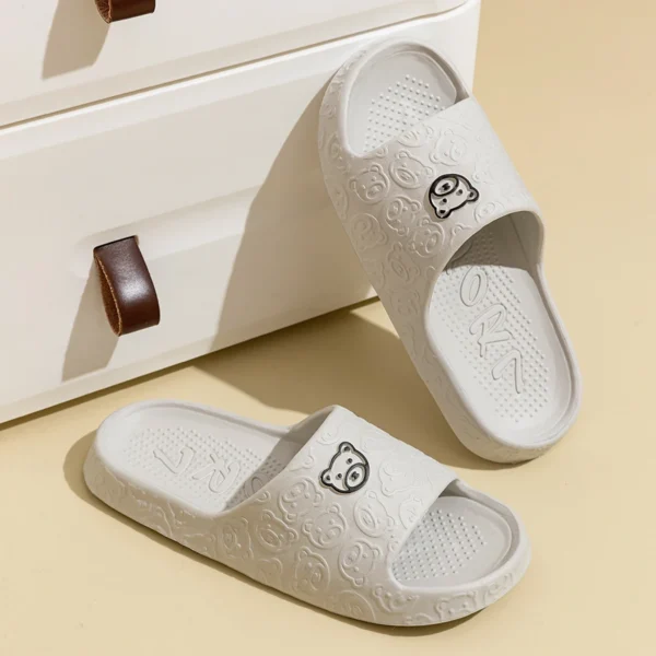 Summer Fashion Men's Slippers Printting Little Bear Sandals Indoor Bathroom Non-slip Soft Women Dormitory Casual Shoes Couple - Image 6