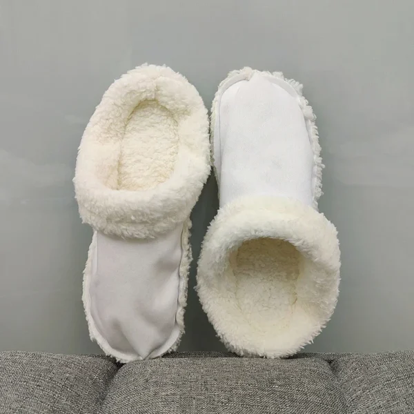 1pair Hole Shoes Velvet Liner Winter Warm Shoes Covers Thickened Soft Shoes Cover Detachable Cotton Sleeve Plush Inner Liner - Image 3