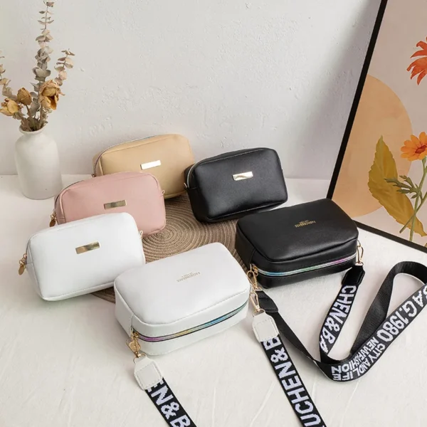 Women's Bag Small New Spring And Summer Square Contrasting Letters Single Shoulder Crossbody - Image 9