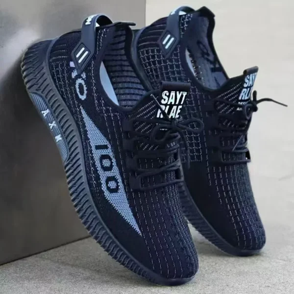 Net shoes a slip-on men's sports shoes net shoes breathable lazy shoes light soft sole casual shoes men's shoes new - Image 2