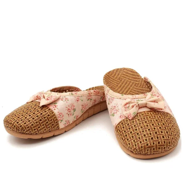Summer Shose Women Slippers Beach Flip Flops Breathable Linen Flat Slippers Female Casual Flax Bow Ladies Slippers Sandals Shoes - Image 7