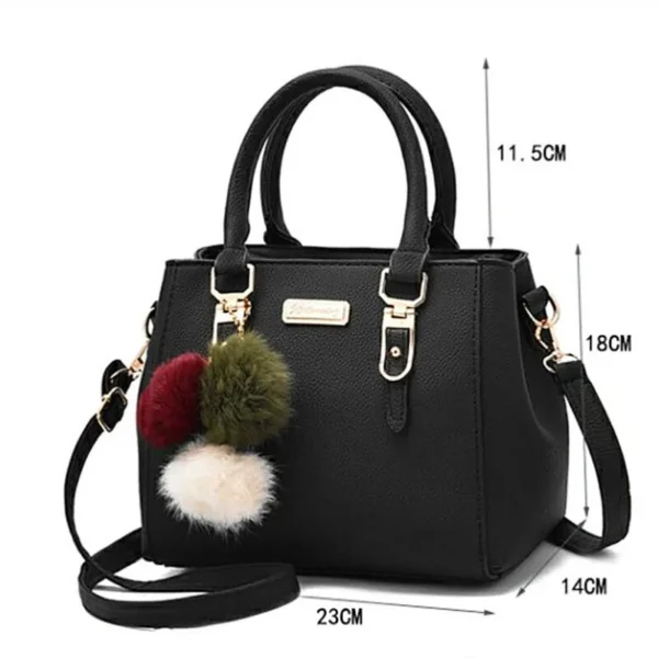 PU Leather Ladies HandBags Women Vintage Purse Plush Tassel Messenger Bags Tote Boston Shoulder Crossbody Bag - Image 28