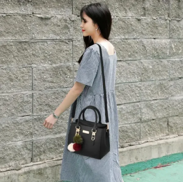 PU Leather Ladies HandBags Women Vintage Purse Plush Tassel Messenger Bags Tote Boston Shoulder Crossbody Bag - Image 26