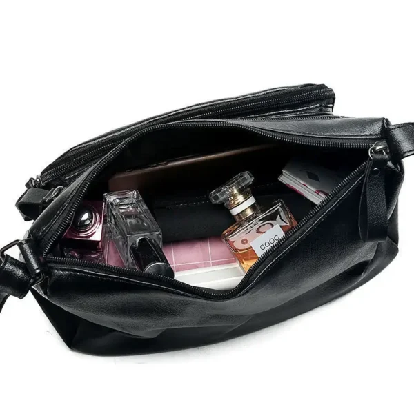 Women's Bag PU Multilayered Soft Leather Ladies Fashion Simple Shoulder Bags Mom's Bags Crossbody Bag - Image 9