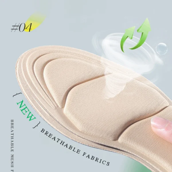 Memory Foam Insoles Women High-heel Shoes Insoles Anti-slip Cutable Insole Comfort Breathable Heel Protection Massage Shoe Pads - Image 3