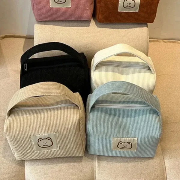 Cosmetic Bags for Women Plush Cute Handbag Summer Fashion Soft Comfortable Large Capacity Trendy Handbag for Women With Handle - Image 3