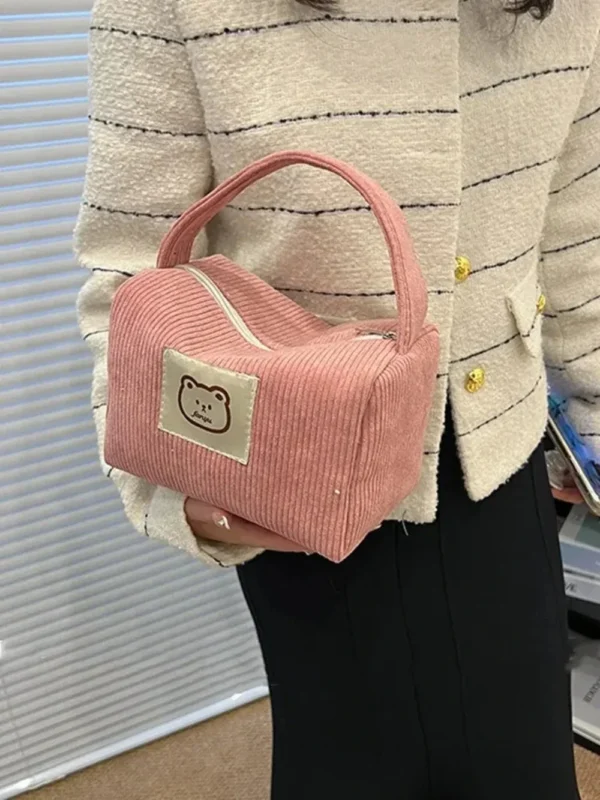 Cosmetic Bags for Women Plush Cute Handbag Summer Fashion Soft Comfortable Large Capacity Trendy Handbag for Women With Handle - Image 13