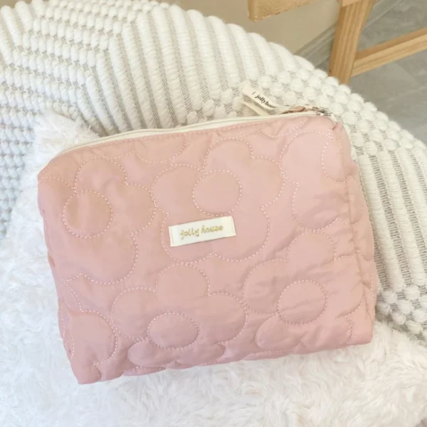 Quilted Cotton Ladies Travel Storage Bag Retro Cherry Women's Cosmetic Bags Cute Design Girls Pencil Case Makeup Bag Handbags - Image 18