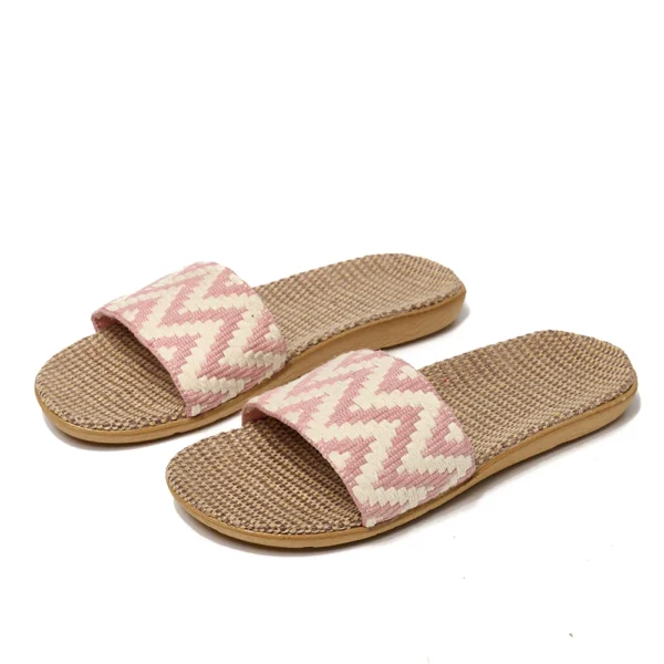 Summer Flax Slippers Women Women Casual Linen Slides Multi-Style Non-Slip EVA Home Flip Flops Indoor Beach Shoes Female Sandals - Image 9