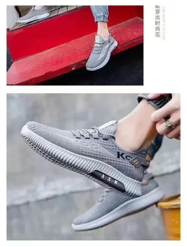 Net shoes a slip-on men's sports shoes net shoes breathable lazy shoes light soft sole casual shoes men's shoes new - Image 10