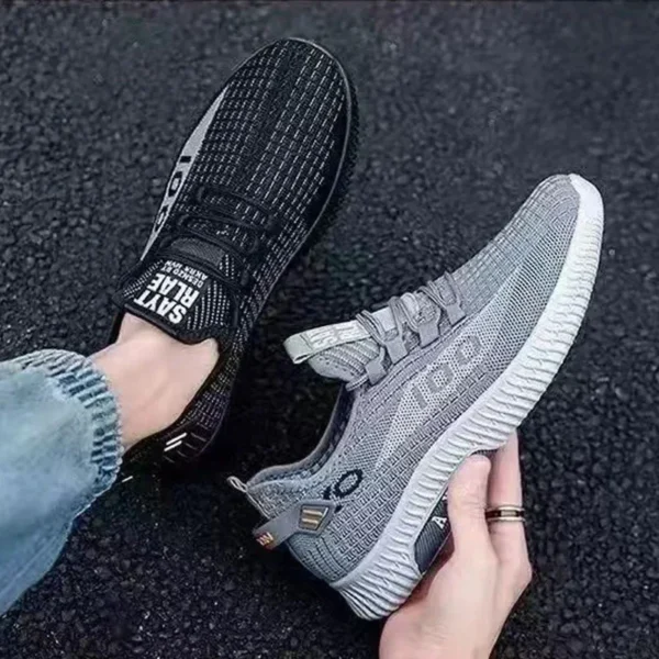 Net shoes a slip-on men's sports shoes net shoes breathable lazy shoes light soft sole casual shoes men's shoes new - Image 14