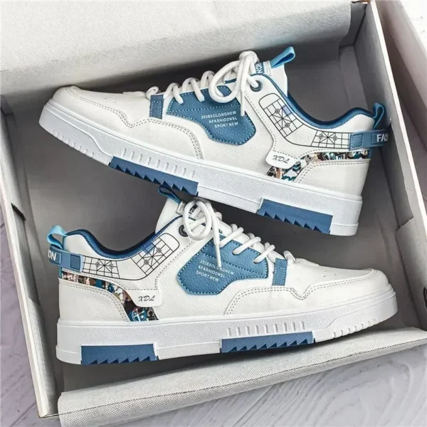 Men's shoes summer new breathable white shoes men's trendy and versatile thick soled sports board shoes trendy shoes - Image 8