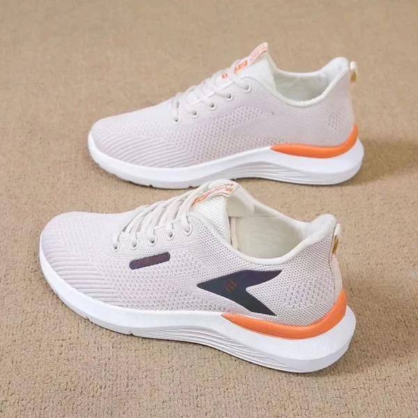 2025 New Women's Summer Thin Bottom Breathable Sports Shoes Black Air Mesh Lightweight Casual Walking Shoes Lace-up Casual - Image 9
