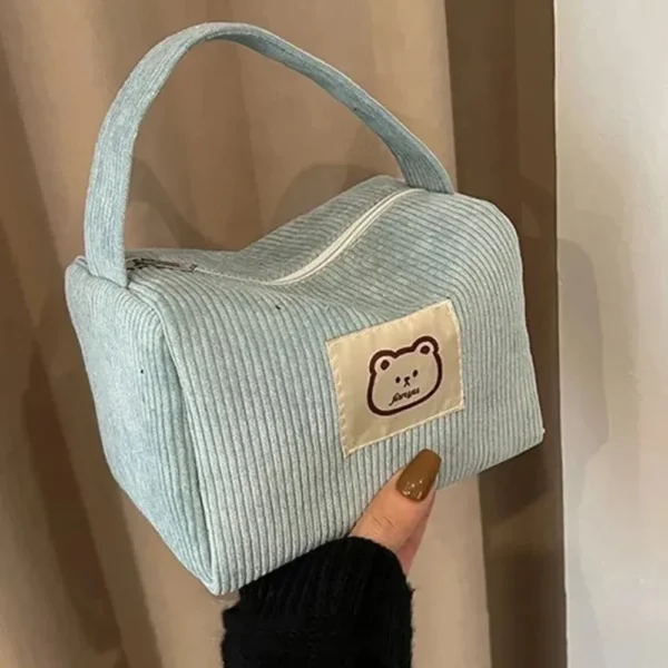 Cosmetic Bags for Women Plush Cute Handbag Summer Fashion Soft Comfortable Large Capacity Trendy Handbag for Women With Handle - Image 9