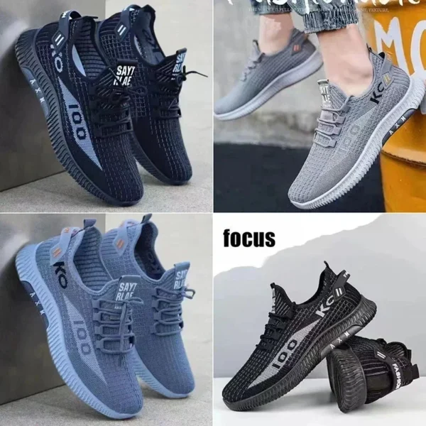 Net shoes a slip-on men's sports shoes net shoes breathable lazy shoes light soft sole casual shoes men's shoes new - Image 5