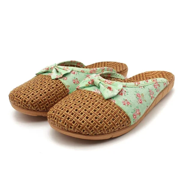 Summer Shose Women Slippers Beach Flip Flops Breathable Linen Flat Slippers Female Casual Flax Bow Ladies Slippers Sandals Shoes - Image 8