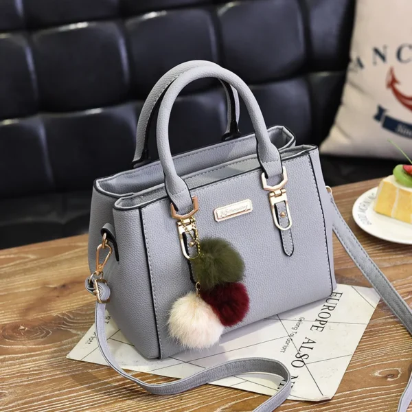 PU Leather Ladies HandBags Women Vintage Purse Plush Tassel Messenger Bags Tote Boston Shoulder Crossbody Bag - Image 16