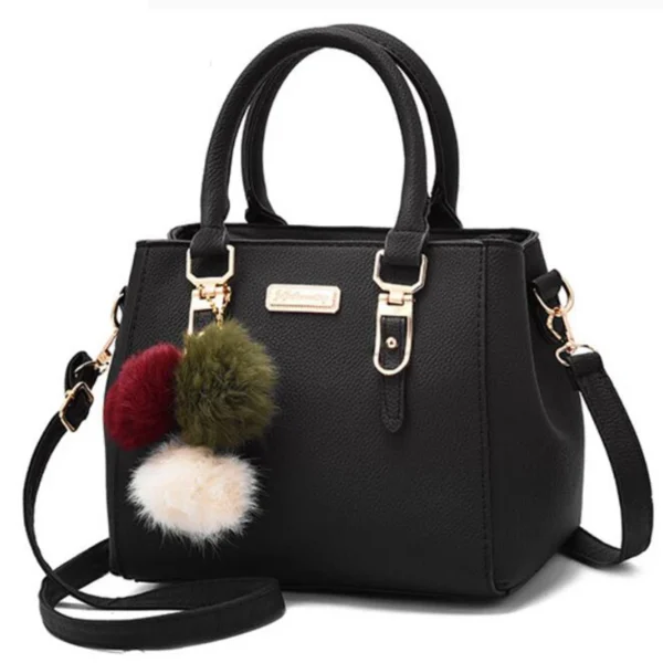PU Leather Ladies HandBags Women Vintage Purse Plush Tassel Messenger Bags Tote Boston Shoulder Crossbody Bag - Image 19