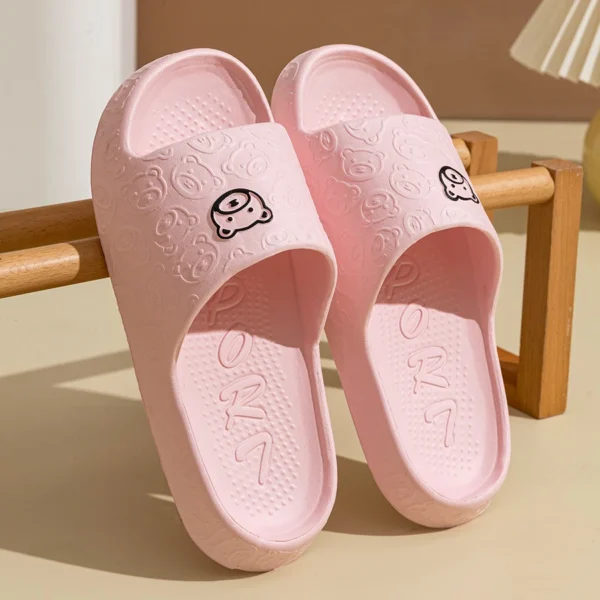 Summer Fashion Men's Slippers Printting Little Bear Sandals Indoor Bathroom Non-slip Soft Women Dormitory Casual Shoes Couple - Image 11