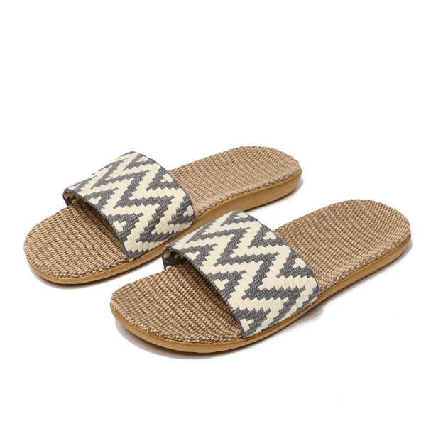 Summer Flax Slippers Women Women Casual Linen Slides Multi-Style Non-Slip EVA Home Flip Flops Indoor Beach Shoes Female Sandals - Image 11