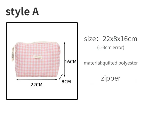 Quilted Cotton Ladies Travel Storage Bag Retro Cherry Women's Cosmetic Bags Cute Design Girls Pencil Case Makeup Bag Handbags - Image 45