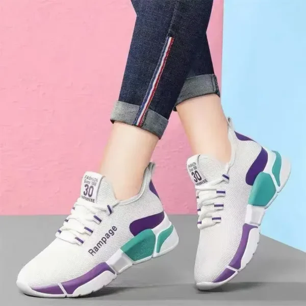 Fashionable and simple new women's shoes, comfortable women's shoes, spring and autumn lace-up comfortable light sports shoes - Image 7