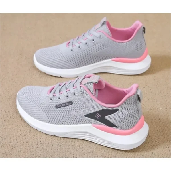 2025 New Women's Summer Thin Bottom Breathable Sports Shoes Black Air Mesh Lightweight Casual Walking Shoes Lace-up Casual - Image 13