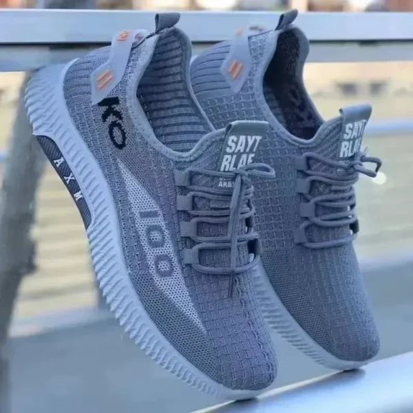 Net shoes a slip-on men's sports shoes net shoes breathable lazy shoes light soft sole casual shoes men's shoes new - Image 15